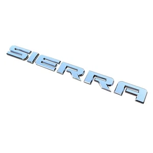 1pc GMC 2007-20 Sierra OEM Chrome Front Door / Tailgate Badge Emblem Nameplate  - Picture 1 of 4