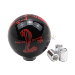 Gear Shift Knob 6 Speed for Ford Mustang Cobra Logo Universal Manual Handle Ball - Picture 1 of 7