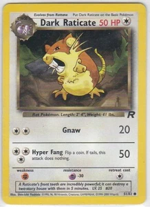 M) Pokemon Nintendo GAMEFREAK Sammler Sammelkarte Dark Raticate 51/82 50PS - Bild 1 von 2
