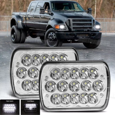 Par de faros LED 5x7" 7X6" para Ford F250 F350 F450 F550 Super Duty 1999-2010 Foto 1 de 4