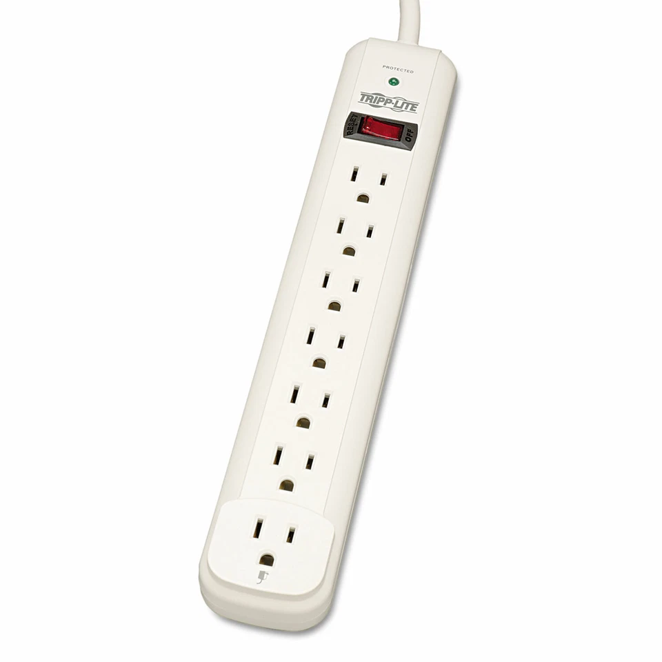 Tripp Lite Protect It 25FT 7 Outlet 1080 Joules Surge Protector - Light Gray - Image 1 of 1