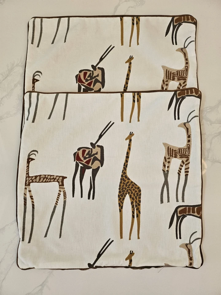 Keys To The Kingdom Fabric  22" Set Of Two Pillow Covers  Leather Edges Zippered - Image 1 of 4