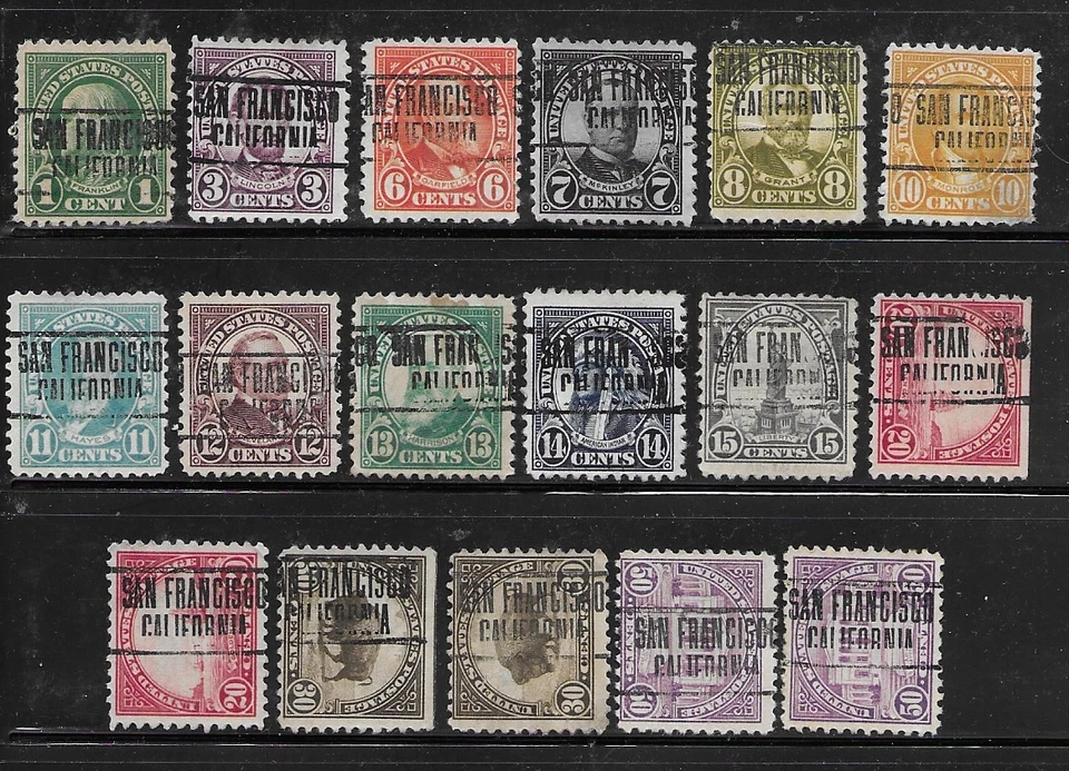 California Precancels - San Francisco L-3 - 17 1922 thru 1926/32 w Broken Bottom - Image 1 of 1