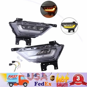 LED Front Bumper Fog Lights DRL W/Turn Signal Lamp For 2021 2022 2023 Ford F-150 - Picture 1 of 11