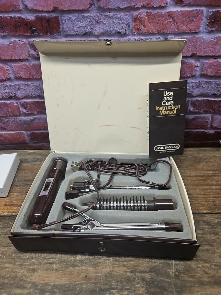 Vidal Sassoon Professional Curling Iron Brush Set VS125 NOS Vintage - Image 1 of 4