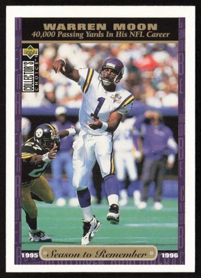 1996 Collector's Choice Season to Remember Warren Moon #65 Minnesota Vikings - Image 1 of 2