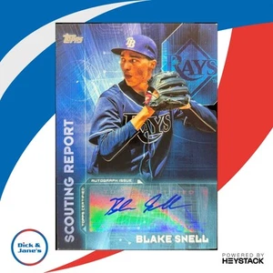 2016 Topps Update Blake Snell Scouting Report Auto #SRA-BS RC Tampa Bay Rays - Picture 1 of 10