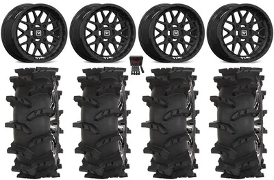 Valor V03 14" Wheels Black 30" Outlaw Max Tires Honda Pioneer 1000 / Talon Foto 1 de 4