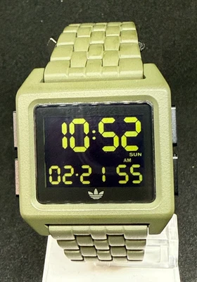 RELOJ ADIDAS ORIGINALES Z072977-00 HOMBRE VERDE EJÉRCITO ESTILO MILITAR CUARZO 50M WAT Foto 1 de 4