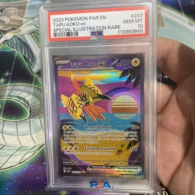 Pokemon TCG Tapu Koko ex - 247/182 Paradox Rift Special Illustration Rare PSA 10 - Image 1 of 4