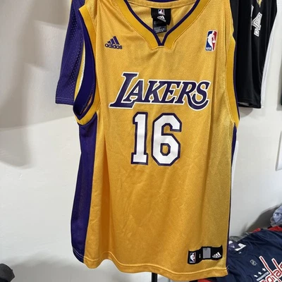 Camiseta NBA Pau Gasol Youth assinada Adidas Large Lakers - Imagem 1 de 4