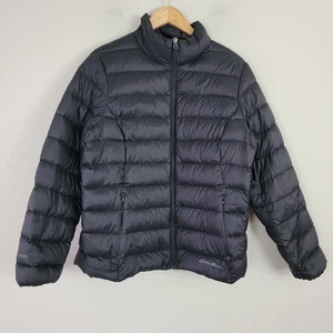 Eddie Bauer Jacke Damen L EB650 Daunen Puffer Outdoor schwarz packbar LESEN! - Bild 1 von 12