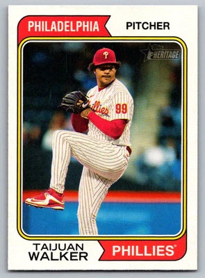 2023 Topps Heritage Taijuan Walker Philadelphia Phillies #471 - Image 1 of 2