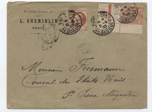 1903 France cover late use 2c #30, later issues to St. Pierre [y10409] - Picture 1 of 3