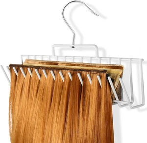 Hair Extension Holder, Hair Hanger Holds Extra Wide Weft, Full Length Weft, Brai - Picture 1 of 12