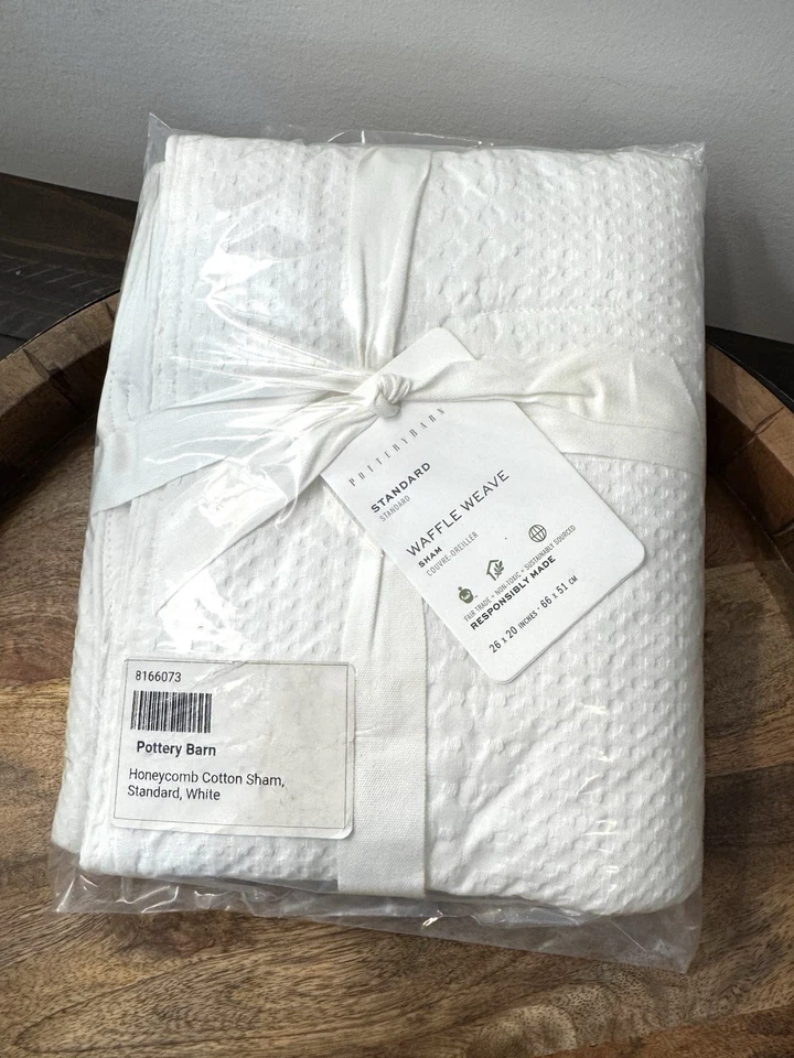Pottery Barn Honeycomb White Standard Sham