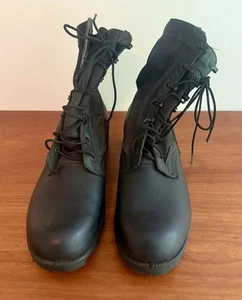 Vintage Jungle Boots Size 11R US Army Issue Spike Protective Military Army Black - Picture 1 of 9