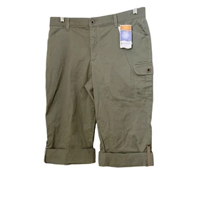Lee Platinum Label Women's Size 12M Capri Pants Army Green NWT Comfort Waistband - Picture 1 of 7