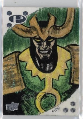 2017 Marvel Premier Character 1/1 Nicolas Quintas Loki Auto Sketch l6f - Image 1 of 3