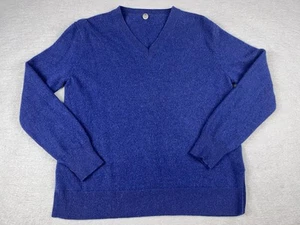 Margaret O’Leary 100% Cashmere Knit Pullover Sweater Blue Size Small - Picture 1 of 10