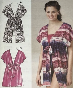 Kwik Sew Pattern 3505 Swimsuit Cover Up Top Waist Tie New Sealed Uncut XS-XL - Picture 1 of 3