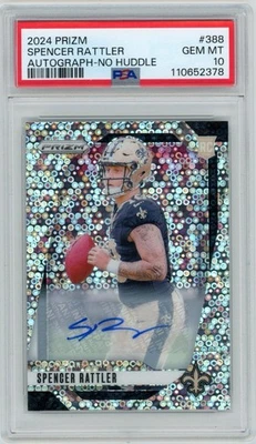 PSA 10 2024 PRIZM NO HUDDLE SPENCER RATTLER PRATA DISCO NOVATO AUTOMÁTICO - Imagem 1 de 2