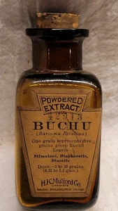 Antique H. K. Mulford Co. Medicine Cork Bottle Embossed w Original Label Nice - Picture 1 of 5