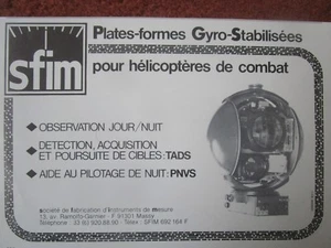 5/1982 PUB SFIM MASSY PNVS TADS NIGHT DAY VISION COMBAT HELICOPTERE FRENCH AD - Foto 1 di 1