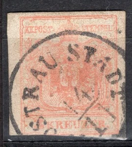 ESTAMPILLA AUSTRIA 1850 Sc. # 3 TIPO III USADO OSTRAUSTADT CANCELACIÓN CHECO - Imagen 1 de 2