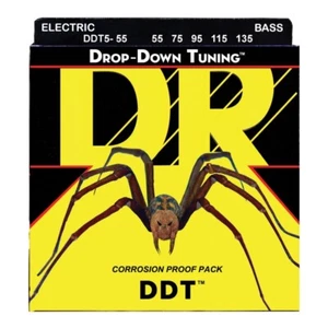 DR Strings DDT5-55 Drop-Down Tuning Bass Strings (55-135) - Picture 1 of 1