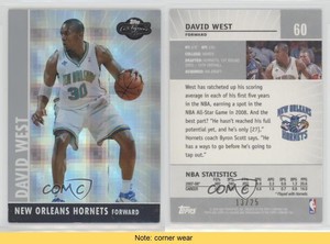 2008-09 Topps Co-Signers Silver Hyper /25 David West #60