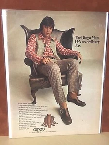 Pubblicità Joe Namath vintage 1970 per stivali da dingo. VG - Foto 1 di 1