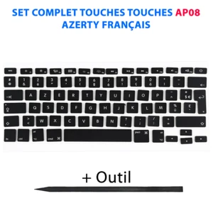 SET DE TOUCHES CLAVIER FRANCAIS AZERTY POUR APPLE MACBOOK PRO, AIR (AP08) - Photo 1/5
