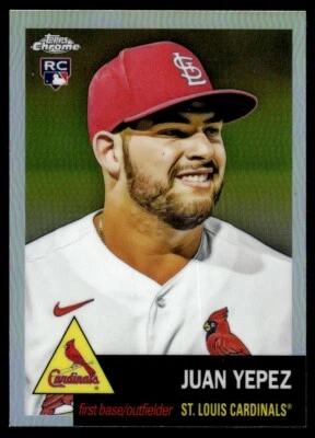 2022 TOPPS CHROME PLATINUM REFRACTOR Juan Yepez Rookie St. Louis Cardinals #385 - Image 1 of 2
