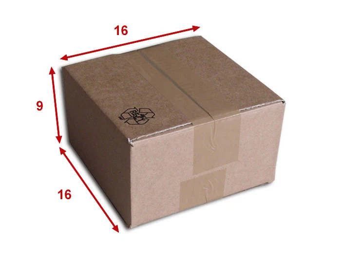 50 boîtes emballages cartons n° 03 - 160x160x90 mm - simple cannelure