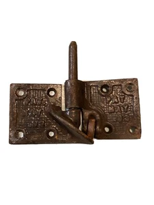 Antiguo Vintage Hierro Fundido 1893 Obturador Elevador Puerta Bisagra Parte Industrial - Imagen 1 de 7