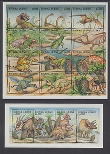 Sierra Leone Sc 1791-1794 MNH. 1995 Dinosaurs, cplt set, fresh, bright, VF - Picture 1 of 2