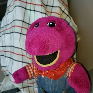 Barney der Dinosaurier Plüsch Bauer Overalls Stofftier 90er Jahre Vintage - Bild 1 von 7