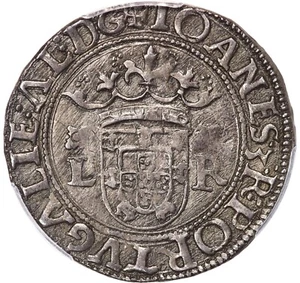 Portugal 1521-57 - João III Tostao - PCGS XF45 - ONLY ONE KNOWN TO PCGS! - Picture 1 of 5