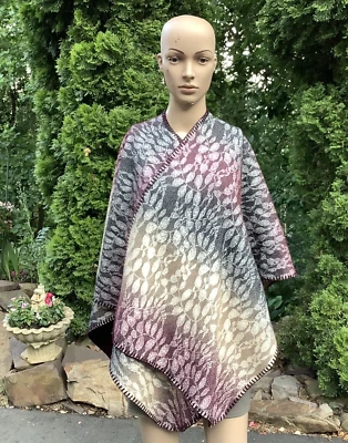 NWT- URBAN OUTFITTERS REVERSIBLE Wool Blend Multicolor Color & Design WRAP/SHAWL - Image 1 of 4
