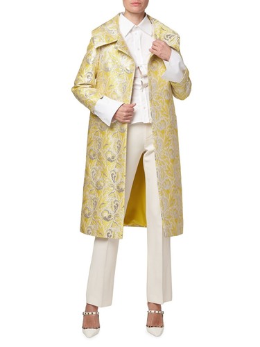 $7000 Valentino Iris giacca cappotto donna broccato floreale taglia 44 US 8 Italia