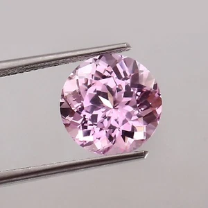 AAA Natural Flawless Soft Pink Morganite Round Cut Loose Gemstone 11x11x7 MM - Picture 1 of 4