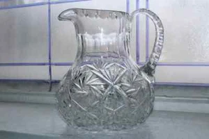 Stunning Elegant Cut Crystal Pitcher Antique Tableware - Picture 1 of 5