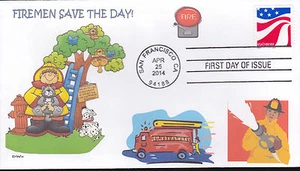 FIREMEN       FDC- DWc  CACHET - Picture 1 of 1