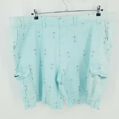 Foundry Cargo Shorts Mens  50 Nautical Anchor Stretch Blue - Image 1 of 4