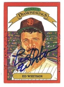 Signed ED WHITSON 1990 DONRUSS DIAMOND KING Card # 26 - COA - Picture 1 of 1