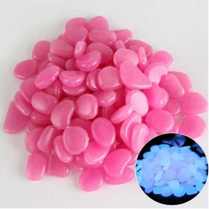 Glow The Dark Pebbles Walkway Pebbles Decoration Terrarium Hiding Rocks - Picture 1 of 11