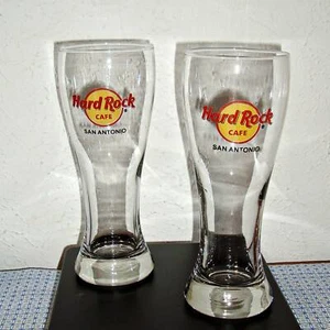 HARD ROCK CAFÉ SAN ANTONIO 20-OUNCE PILSNER TALL GLASSES - SET OF 2 - Picture 1 of 4