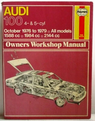 Haynes Audi 100 (4-&5- Cilindro) Todo Modelos 1976-1979 Propietario Manual 287 - Imagen 1 de 4
