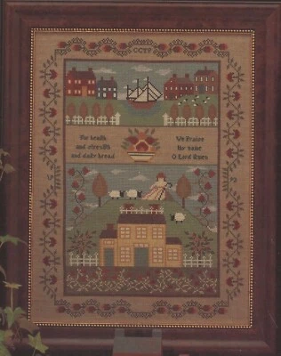 Theron Traditions New England Schoolgirl Sampler Counted Cross Stitch Pattern - Image 1 of 2
